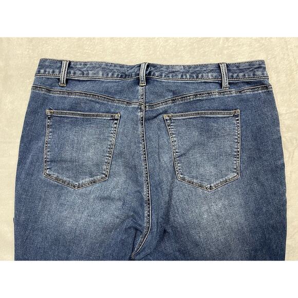 Talbots Flawless Women's Jeans Size 18W Stretch High Waisted Straight Leg Denim - Picture 4 of 10